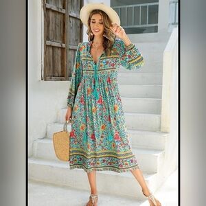 Floral Bohemian Maxi Dress